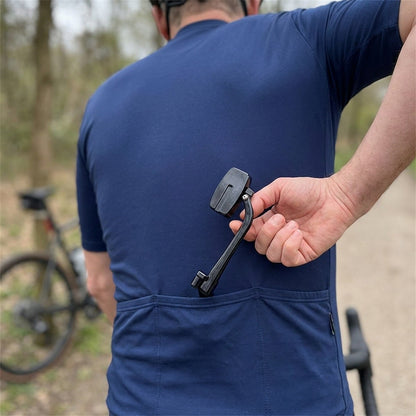 Bike Rearview Mirror for Glasses or Helmet – Mini Clip-On Cycling Mirror (Eyewear Not Included)