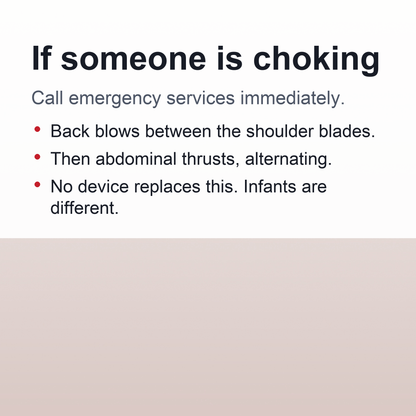 Portable Choking Rescue Device – Emergency First Aid Airway Clearance Tool for Adults and Children, Home, Travel, CPR Preparedness and Emergency Response