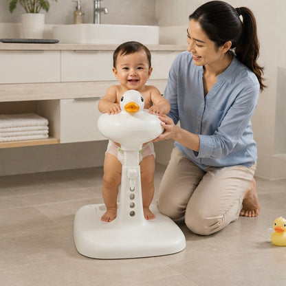Duck Shaped Baby Bath Support – Non Slip Toddler Shower Helper Rack for Safe Comfortable Bath Time Assistance