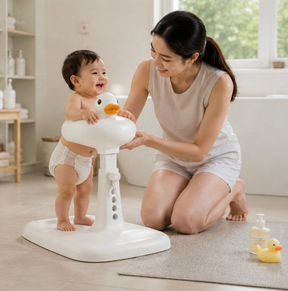 Duck Shaped Baby Bath Support – Non Slip Toddler Shower Helper Rack for Safe Comfortable Bath Time Assistance