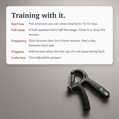 Adjustable Hand Grip Strengthener – 5–60kg Resistance Hand Exerciser for Grip Strength, Wrist Training, Finger Rehabilitation and Forearm Muscle Fitness