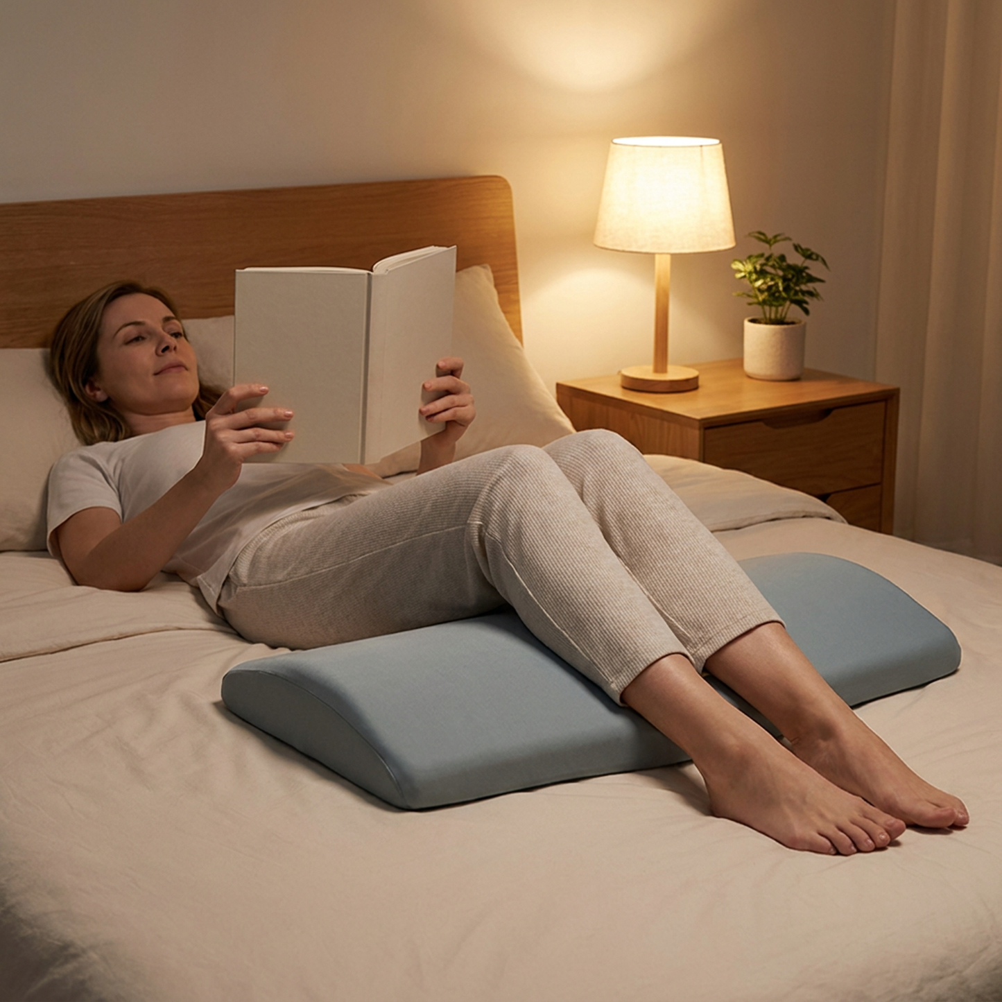 Lumbar Sleep Pillow – Memory Foam Lower Back Support for Sleeping