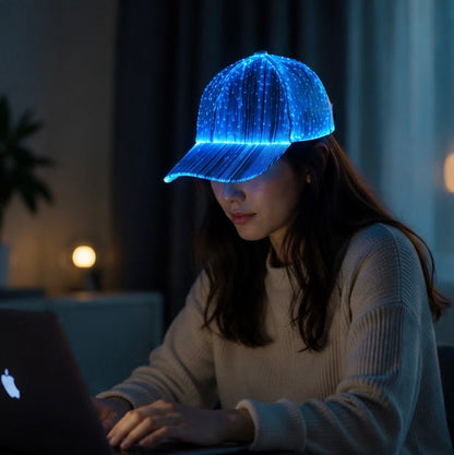Glow Baseball Cap – Breathable Fluorescent Korean Style Hat for Concerts, Festivals, Night Running and Street Fashion