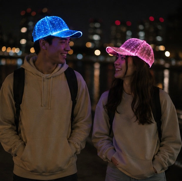 Glow Baseball Cap – Breathable Fluorescent Korean Style Hat for Concerts, Festivals, Night Running and Street Fashion