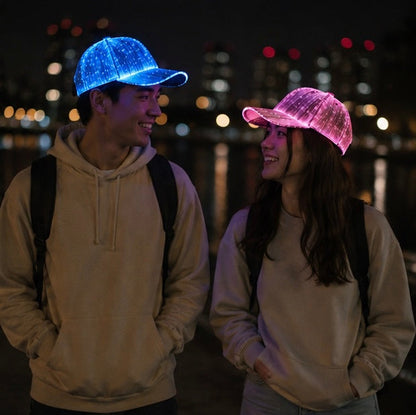 Glow Baseball Cap – Breathable Fluorescent Korean Style Hat for Concerts, Festivals, Night Running and Street Fashion