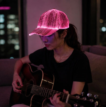Glow Baseball Cap – Breathable Fluorescent Korean Style Hat for Concerts, Festivals, Night Running and Street Fashion