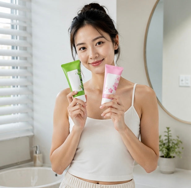 Vitamin C Facial Cleanser - Deep Cleansing Face Wash Foam for Moisturizing, Brightening and Blackhead Removal Skin Care