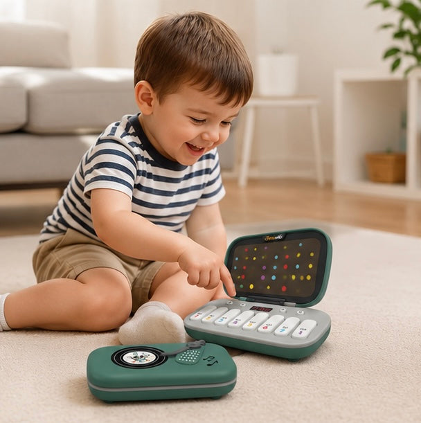 Electronic Rhythm Puzzle Game - Fast Push Light Up Sensory Toy for Travel, Learning and Interactive Entertainment