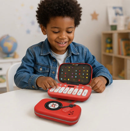 Electronic Rhythm Puzzle Game - Fast Push Light Up Sensory Toy for Travel, Learning and Interactive Entertainment