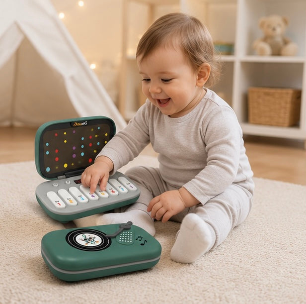 Electronic Rhythm Puzzle Game - Fast Push Light Up Sensory Toy for Travel, Learning and Interactive Entertainment