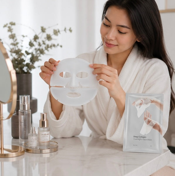 Deep Collagen Overnight Face Mask - Anti Wrinkle Lifting Treatment for Firming, Hydrating and Youthful Looking Skin