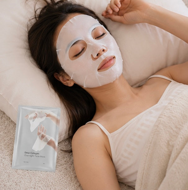 Deep Collagen Overnight Face Mask - Anti Wrinkle Lifting Treatment for Firming, Hydrating and Youthful Looking Skin