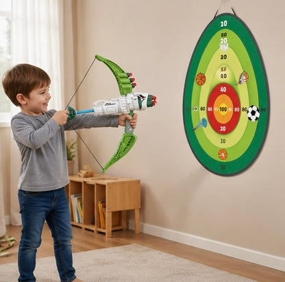Family Archery Game Set - 4-in-1 Parent Child Outdoor Activity Toy for Skill Building, Bonding and Active Play