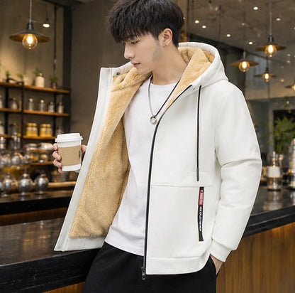 Men's Full Zip Fleece Hoodie - Casual Winter Jacket for Streetwear, Sports and Everyday Comfort