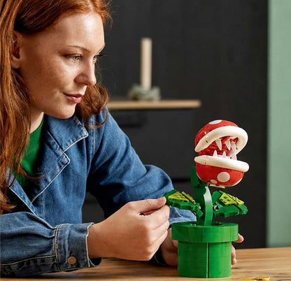Flame Flower Building Block Model - Creative Assembly Toy for Kids Collectors and Decorative Display Enthusiasts