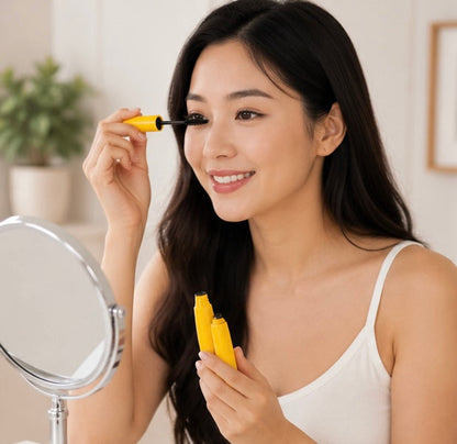 Waterproof Fiber Mascara - 4D Thickening Lengthening Curling Lash Makeup for Long Lasting Volume and Definition