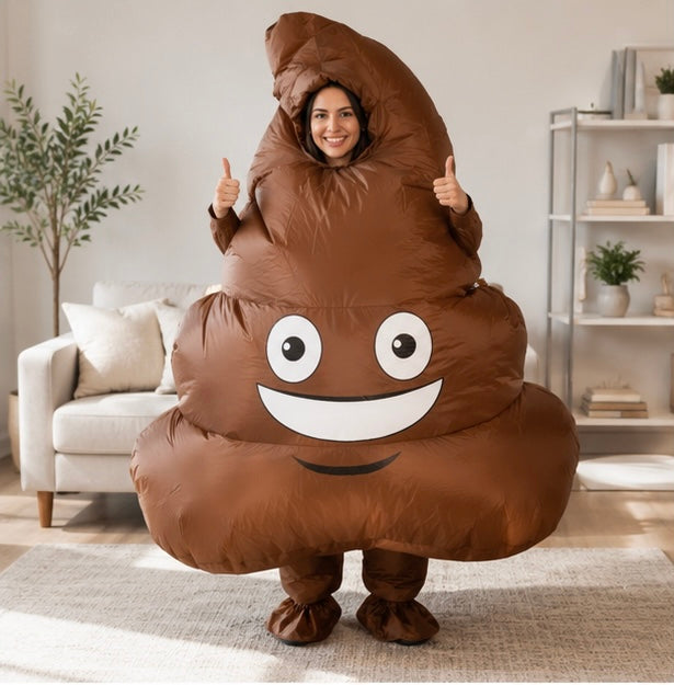 Inflatable Poop Costume - Funny Novelty Party Outfit for Pranks, Halloween Events and Entertaining Cosplay Fun