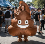 Inflatable Poop Costume - Funny Novelty Party Outfit for Pranks, Halloween Events and Entertaining Cosplay Fun