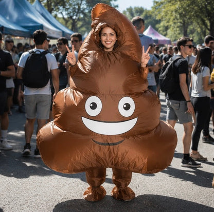 Inflatable Poop Costume - Funny Novelty Party Outfit for Pranks, Halloween Events and Entertaining Cosplay Fun