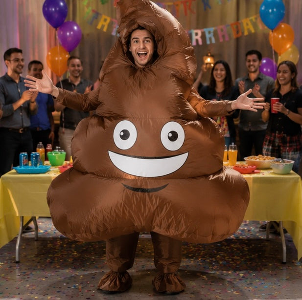 Inflatable Poop Costume - Funny Novelty Party Outfit for Pranks, Halloween Events and Entertaining Cosplay Fun