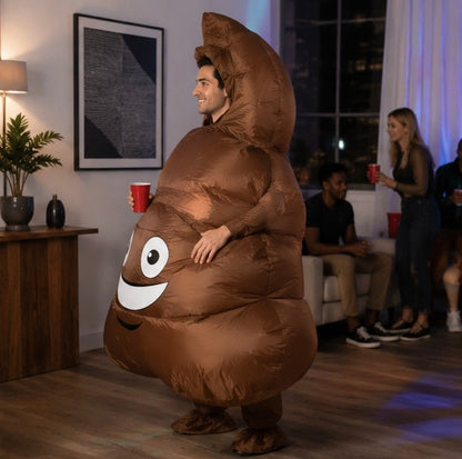 Inflatable Poop Costume - Funny Novelty Party Outfit for Pranks, Halloween Events and Entertaining Cosplay Fun