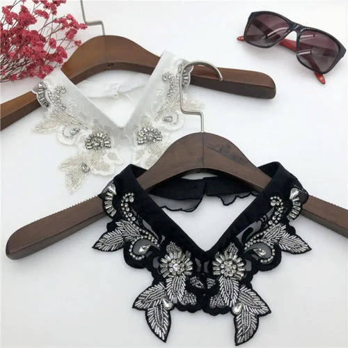 Removable Pearl Fake Collar - Elegant Detachable Shirt Collar Accessory for Fashion Layering and Style Enhancement