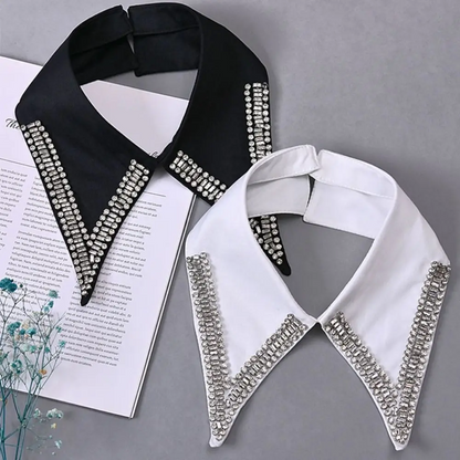 Removable Pearl Fake Collar - Elegant Detachable Shirt Collar Accessory for Fashion Layering and Style Enhancement