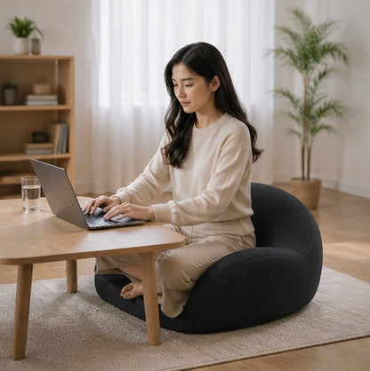 Memory Foam Meditation Cushion – Ergonomic Yoga Sitting Pillow for Floor Seating, Mindfulness Practice and Home Comfort
