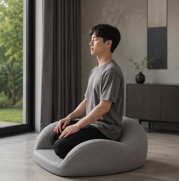 Memory Foam Meditation Cushion – Ergonomic Yoga Sitting Pillow for Floor Seating, Mindfulness Practice and Home Comfort