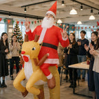 Inflatable Santa Claus Costume - Christmas Mascot Cosplay Outfit for Adults and Kids Holiday Celebrations
