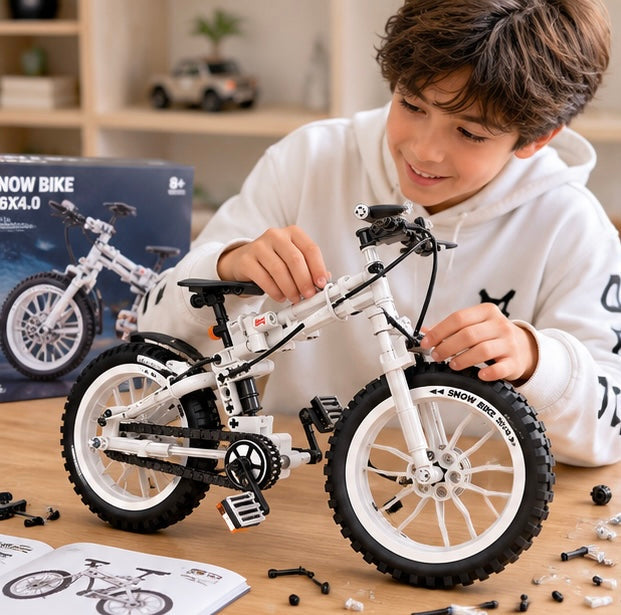 Mountain Bike Building Block Set - Educational Bicycle Model Construction Toy for Kids and Hobby Collectors