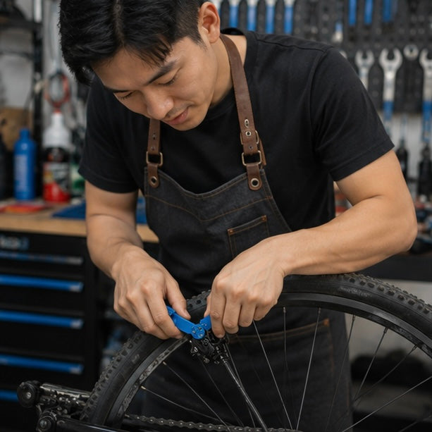 Bike Disc Brake Pad Spreader Tool – 360° Rotating Steel Piston Reset Tool for Hydraulic Brake Caliper Maintenance and Repair