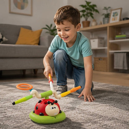 Musical Jump Toss Toy - 3-in-1 Interactive Outdoor Sports Game with Skipping Rope Features and Educational Play Benefits