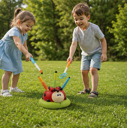 Musical Jump Toss Toy - 3-in-1 Interactive Outdoor Sports Game with Skipping Rope Features and Educational Play Benefits