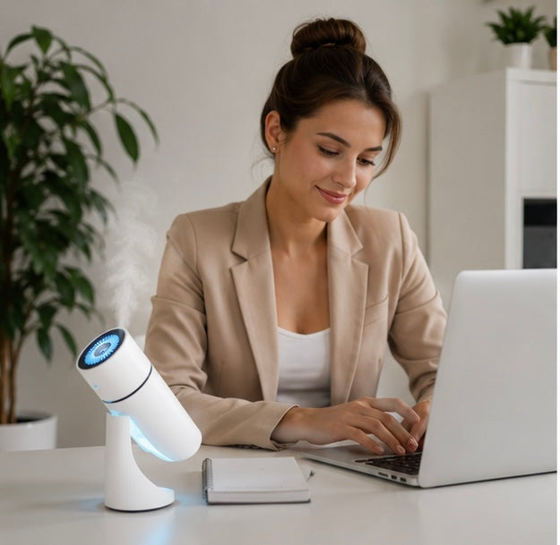 Wireless USB Air Humidifier - Rechargeable Aromatherapy Diffuser with Ultrasonic Cool Mist for Bedrooms, Offices and Relaxation