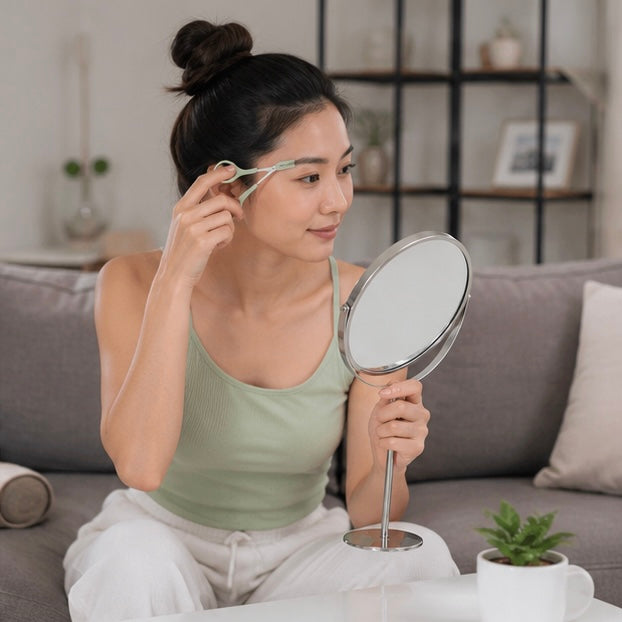 Eyebrow Trimming Scissors with Comb - Stainless Steel Precision Grooming Tool for Shaping, Styling and Perfect Brows