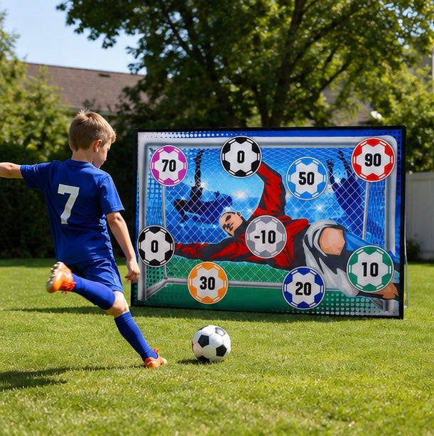 Soccer Goal Training Set for Kids - Sticky Target Shooting Game for Indoor Outdoor Football Practice and Skill Development