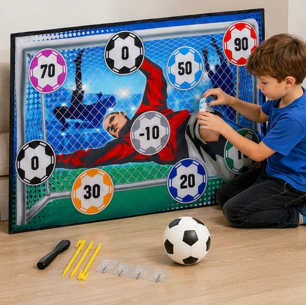 Soccer Goal Training Set for Kids - Sticky Target Shooting Game for Indoor Outdoor Football Practice and Skill Development
