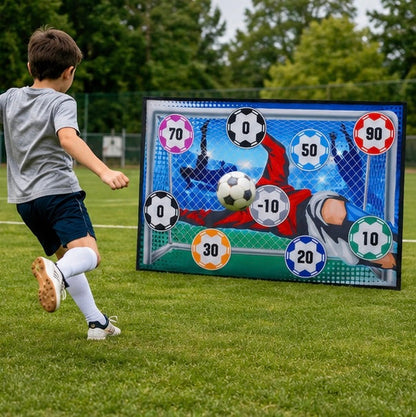 Soccer Goal Training Set for Kids - Sticky Target Shooting Game for Indoor Outdoor Football Practice and Skill Development