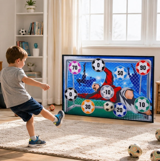 Soccer Goal Training Set for Kids - Sticky Target Shooting Game for Indoor Outdoor Football Practice and Skill Development