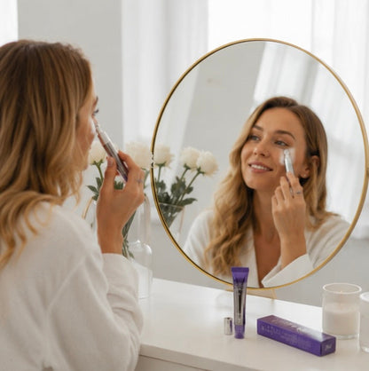Anti Wrinkle Eye Cream Roller - Hyaluronic Acid Eye Treatment for Dark Circles, Puffiness Reduction and Anti Aging Care