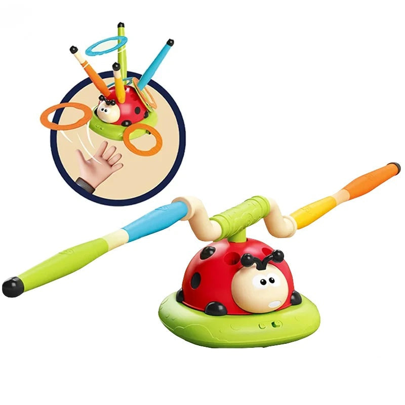 Musical Jump Toss Toy - 3-in-1 Interactive Outdoor Sports Game with Skipping Rope Features and Educational Play Benefits