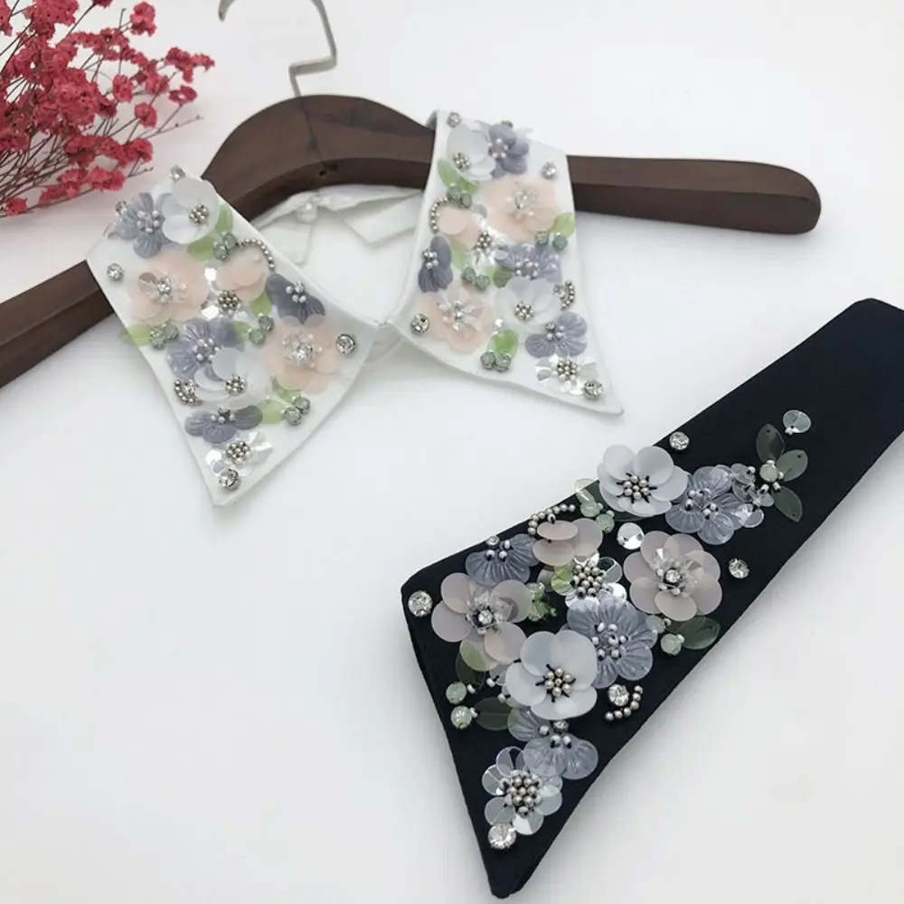 Removable Pearl Fake Collar - Elegant Detachable Shirt Collar Accessory for Fashion Layering and Style Enhancement