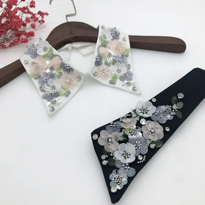 Removable Pearl Fake Collar - Elegant Detachable Shirt Collar Accessory for Fashion Layering and Style Enhancement