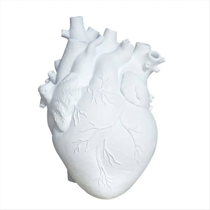 Anatomical Heart Flower Vase - Creative Resin Heart Shaped Planter for Desktop Decor, Gothic Displays and Unique Gifts