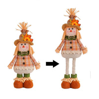 Plaid Dress Telescopic Scarecrow (17.32in to 21.25in x 7.87in x 3.94in)