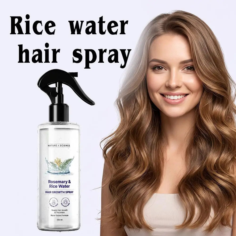 Rosemary & Rice Water Hair Growth Spray | 100% Natural Hair Growth Spray
