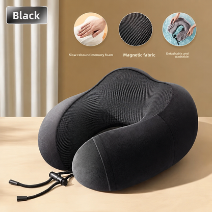 U-Shaped Memory Foam Neck Pillow – Soft Ergonomic Travel Pillow with Cervical Support for Airplanes, Sleeping, Relaxation and Neck Comfort