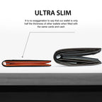 Rfid Blocking Leather & Carbon Fiber Credit Card Holder