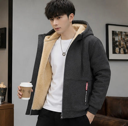 Men's Full Zip Fleece Hoodie - Casual Winter Jacket for Streetwear, Sports and Everyday Comfort